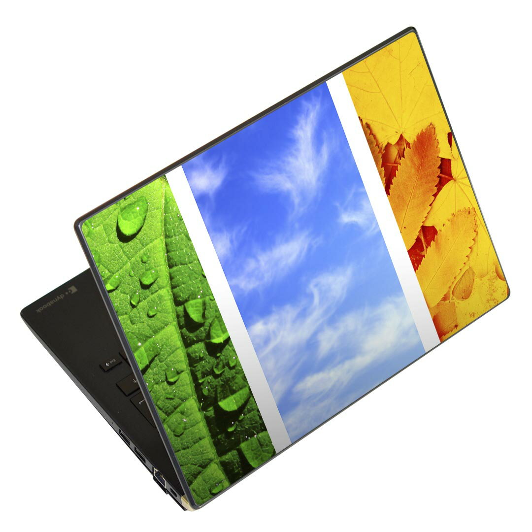 ノートパソコン スキンシール 13.3インチまで対応 汎用ステッカー 2枚セット LAVIE用 FMV用 LIFEBOOK用 Dynabook用 Lenovo用 Thinkbook用 IdeaPad用 HP用 Pavillon用 ENVY用 Elite用 Dell用 Vostro用 Inspiron用 VAIO用 014084 夏 ひまわり 空