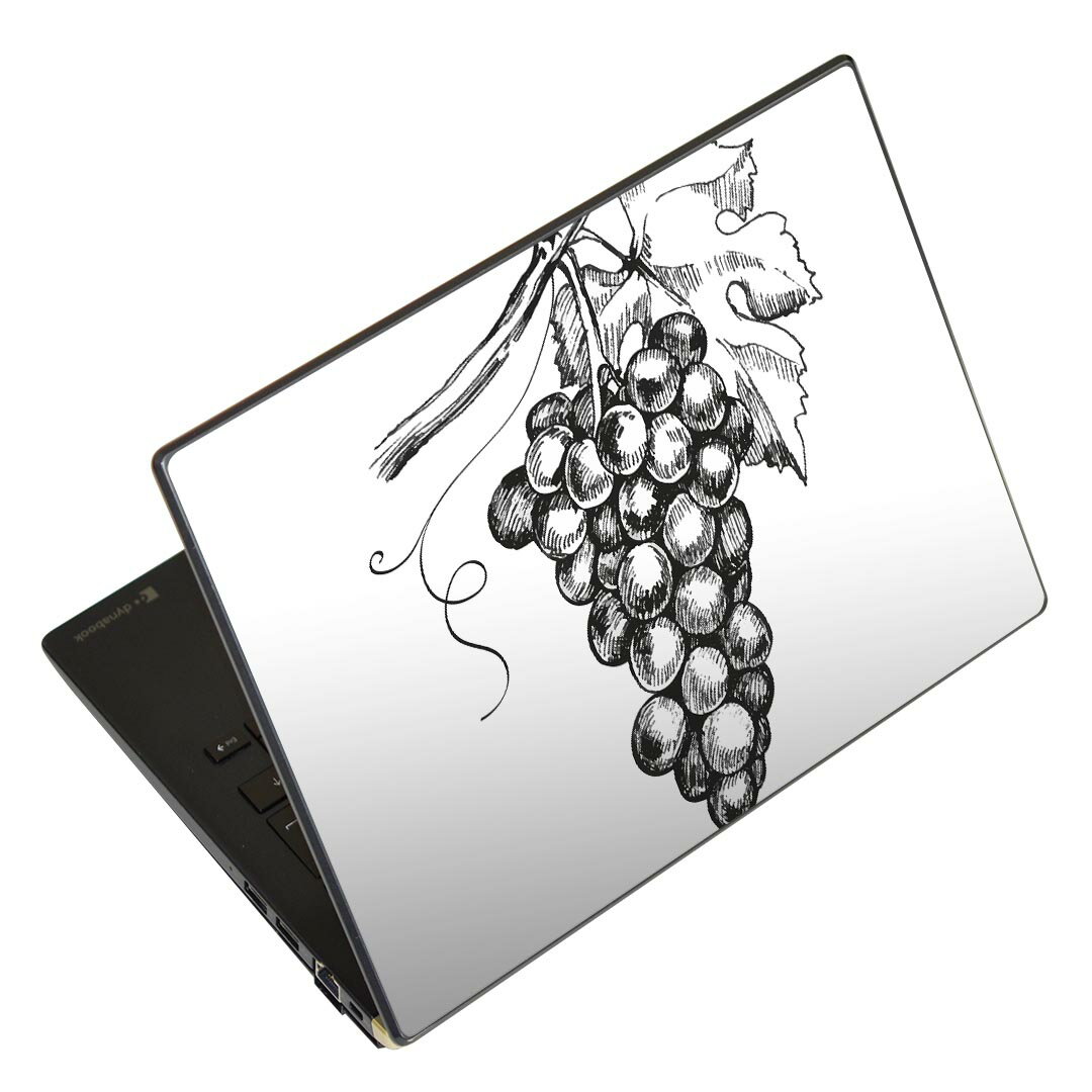ノートパソコン スキンシール 17インチまで対応 汎用ステッカー 2枚セット LAVIE用 FMV用 LIFEBOOK用 Dynabook用 Lenovo用 Thinkbook用 IdeaPad用 HP用 Pavillon用 ENVY用 Elite用 Dell用 Vostro用 Inspiron用 VAIO用 014232 ぶどう フルーツ 果物