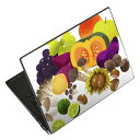 ノートパソコン スキンシール 17インチまで対応 汎用ステッカー 2枚セット LAVIE用 FMV用 LIFEBOOK用 Dynabook用 Lenovo用 Thinkbook用 IdeaPad用 HP用 Pavillon用 ENVY用 Elite用 Dell用 Vostro用 Inspiron用 VAIO用 014995 秋 味覚 果物