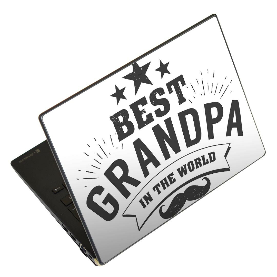 ノートパソコン スキンシール 17インチまで対応 汎用ステッカー 2枚セット LAVIE用 FMV用 LIFEBOOK用 Dynabook用 Lenovo用 Thinkbook用 IdeaPad用 HP用 Pavillon用 ENVY用 Elite用 Dell用 Vostro用 Inspiron用 VAIO用 015495 英字 アメリカン モノクロ