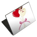 ノートパソコン スキンシール 13.3インチまで対応 汎用ステッカー 2枚セット LAVIE用 FMV用 LIFEBOOK用 Dynabook用 Lenovo用 Thinkbook用 IdeaPad用 HP用 Pavillon用 ENVY用 Elite用 Dell用 Vostro用 Inspiron用 VAIO用 015791 チョコレート お菓子 ハート