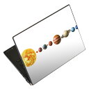 ノートパソコン スキンシール 13.3インチまで対応 汎用ステッカー 2枚セット LAVIE用 FMV用 LIFEBOOK用 Dynabook用 Lenovo用 Thinkbook用 IdeaPad用 HP用 Pavillon用 ENVY用 Elite用 Dell用 Vostro用 Inspiron用 VAIO用 016072 地球 宇宙 太陽(2)