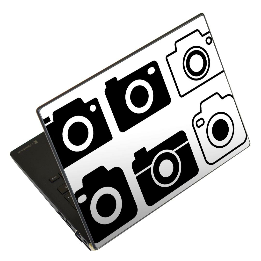 ノートパソコン スキンシール 17インチまで対応 汎用ステッカー 2枚セット LAVIE用 FMV用 LIFEBOOK用 Dynabook用 Lenovo用 Thinkbook用 IdeaPad用 HP用 Pavillon用 ENVY用 Elite用 Dell用 Vostro用 Inspiron用 VAIO用 016184 カメラ