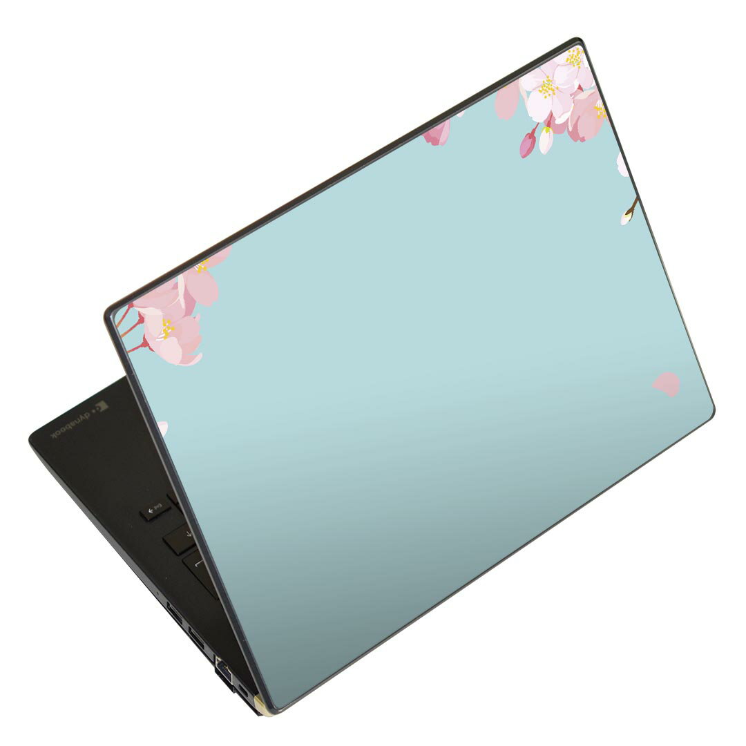 ノートパソコン スキンシール 13.3インチまで対応 汎用ステッカー 2枚セット LAVIE用 FMV用 LIFEBOOK用 Dynabook用 Lenovo用 Thinkbook用 IdeaPad用 HP用 Pavillon用 ENVY用 Elite用 Dell用 Vostro用 Inspiron用 VAIO用 016206 桜　植物