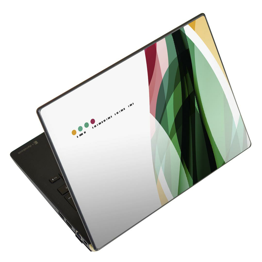 ノートパソコン スキンシール 17インチまで対応 汎用ステッカー 2枚セット LAVIE用 FMV用 LIFEBOOK用 Dynabook用 Lenovo用 Thinkbook用 IdeaPad用 HP用 Pavillon用 ENVY用 Elite用 Dell用 Vostro用 Inspiron用 VAIO用 016286 カラフル 螺線