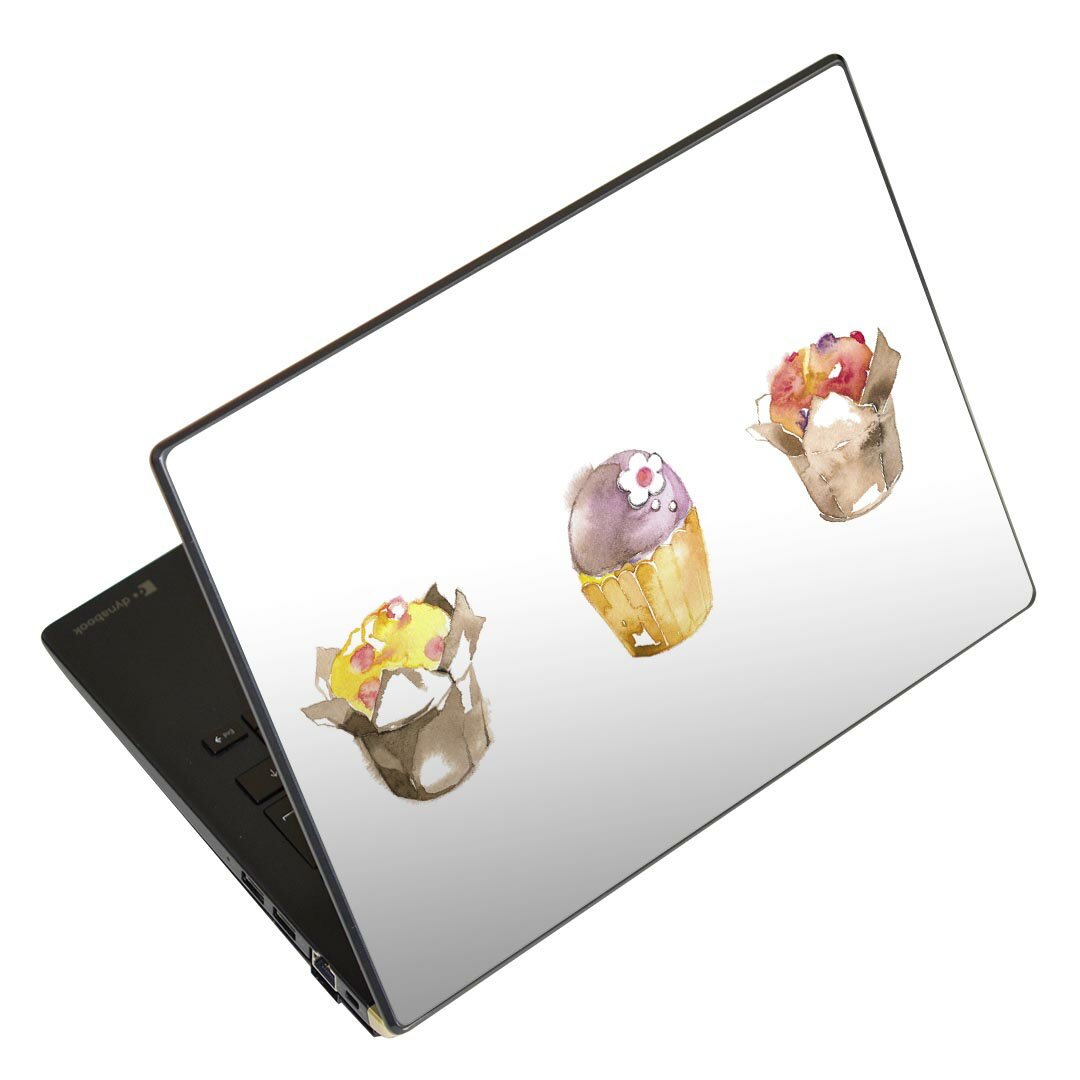 ノートパソコン スキンシール 13.3インチまで対応 汎用ステッカー 2枚セット LAVIE用 FMV用 LIFEBOOK用 Dynabook用 Lenovo用 Thinkbook用 IdeaPad用 HP用 Pavillon用 ENVY用 Elite用 Dell用 Vostro用 Inspiron用 VAIO用 016294 お菓子 マカロン 食べ物
