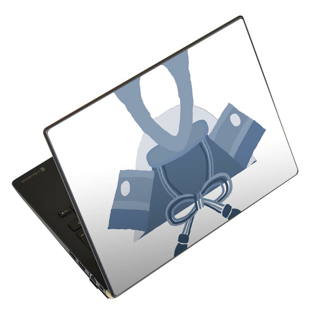 ノートパソコン スキンシール 17インチまで対応 汎用ステッカー 2枚セット LAVIE用 FMV用 LIFEBOOK用 Dynabook用 Lenovo用 Thinkbook用 IdeaPad用 HP用 Pavillon用 ENVY用 Elite用 Dell用 Vostro用 Inspiron用 VAIO用 017650 子供の日 兜 端午の節句 カブト