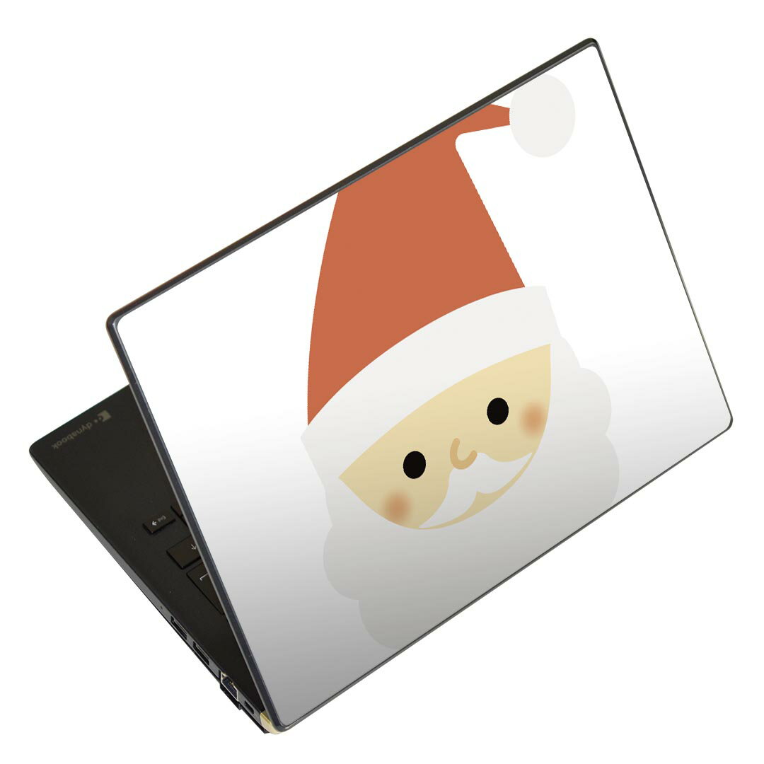 ノートパソコン スキンシール 13.3インチまで対応 汎用ステッカー 2枚セット LAVIE用 FMV用 LIFEBOOK用 Dynabook用 Lenovo用 Thinkbook用 IdeaPad用 HP用 Pavillon用 ENVY用 Elite用 Dell用 Vostro用 Inspiron用 VAIO用 017665 クリスマス サンタ クリスマス かわいい