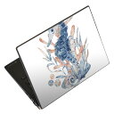 ノートパソコン スキンシール 13.3インチまで対応 汎用ステッカー 2枚セット LAVIE用 FMV用 LIFEBOOK用 Dynabook用 Lenovo用 Thinkbook用 IdeaPad用 HP用 Pavillon用 ENVY用 Elite用 Dell用 Vostro用 Inspiron用 VAIO用 017855 海の中 Underwater タツノオトシゴ 海の中(2)