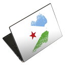 ノートパソコン スキンシール 13.3インチまで対応 汎用ステッカー 2枚セット LAVIE用 FMV用 LIFEBOOK用 Dynabook用 Lenovo用 Thinkbook用 IdeaPad用 HP用 Pavillon用 ENVY用 Elite用 Dell用 Vostro用 Inspiron用 VAIO用 018813 国旗 djibouti ジブチ(2)
