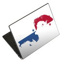 ノートパソコン スキンシール 17インチまで対応 汎用ステッカー 2枚セット LAVIE用 FMV用 LIFEBOOK用 Dynabook用 Lenovo用 Thinkbook用 IdeaPad用 HP用 Pavillon用 ENVY用 Elite用 Dell用 Vostro用 Inspiron用 VAIO用 018918 国旗 panama パナマ(2)