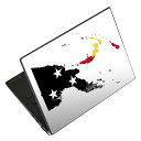 ノートパソコン スキンシール 13.3インチまで対応 汎用ステッカー 2枚セット LAVIE用 FMV用 LIFEBOOK用 Dynabook用 Lenovo用 Thinkbook用 IdeaPad用 HP用 Pavillon用 ENVY用 Elite用 Dell用 Vostro用 Inspiron用 VAIO用 018919 国旗 papua_new_guinea パプアニューギニア(2)
