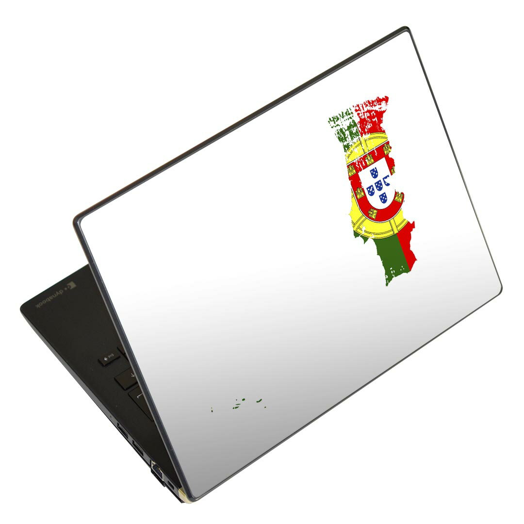 ノートパソコン スキンシール 17インチまで対応 汎用ステッカー 2枚セット LAVIE用 FMV用 LIFEBOOK用 Dynabook用 Lenovo用 Thinkbook用 IdeaPad用 HP用 Pavillon用 ENVY用 Elite用 Dell用 Vostro用 Inspiron用 VAIO用 018924 国旗 portugal ポルトガル