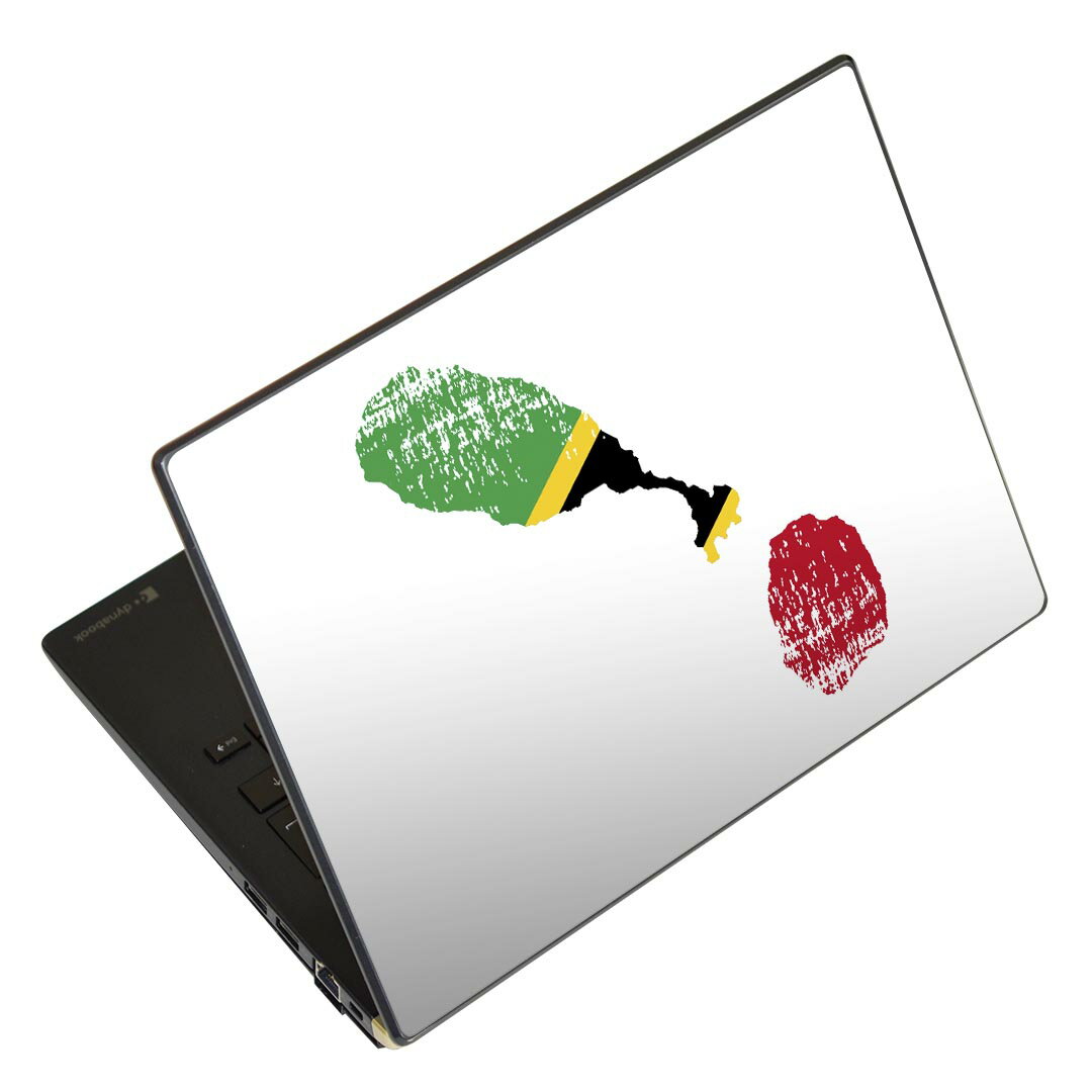 ノートパソコン スキンシール 13.3インチまで対応 汎用ステッカー 2枚セット LAVIE用 FMV用 LIFEBOOK用 Dynabook用 Lenovo用 Thinkbook用 IdeaPad用 HP用 Pavillon用 ENVY用 Elite用 Dell用 Vostro用 Inspiron用 VAIO用 018932 国旗 saint_kitts 聖キット