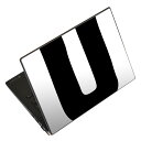 ノートパソコン スキンシール 13.3インチまで対応 汎用ステッカー 2枚セット LAVIE用 FMV用 LIFEBOOK用 Dynabook用 Lenovo用 Thinkbook用 IdeaPad用 HP用 Pavillon用 ENVY用 Elite用 Dell用 Vostro用 Inspiron用 VAIO用 019201 フォント 文字 u アルファベット(2)