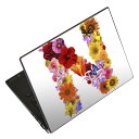 ノートパソコン スキンシール 13.3インチまで対応 汎用ステッカー 2枚セット LAVIE用 FMV用 LIFEBOOK用 Dynabook用 Lenovo用 Thinkbook用 IdeaPad用 HP用 Pavillon用 ENVY用 Elite用 Dell用 Vostro用 Inspiron用 VAIO用 019319 フォント 文字 n アルファベット(2)