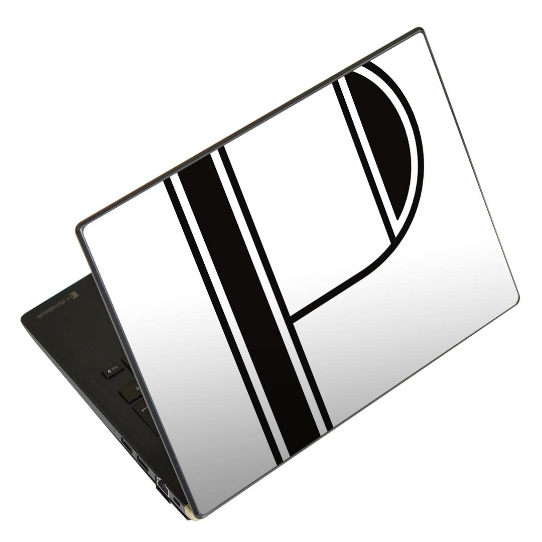 ノートパソコン スキンシール 13.3インチまで対応 汎用ステッカー 2枚セット LAVIE用 FMV用 LIFEBOOK用 Dynabook用 Lenovo用 Thinkbook用 IdeaPad用 HP用 Pavillon用 ENVY用 Elite用 Dell用 Vostro用 Inspiron用 VAIO用 019357 フォント 文字 p アルファベット