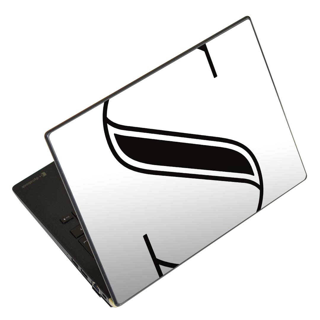 ノートパソコン スキンシール 13.3インチまで対応 汎用ステッカー 2枚セット LAVIE用 FMV用 LIFEBOOK用 Dynabook用 Lenovo用 Thinkbook用 IdeaPad用 HP用 Pavillon用 ENVY用 Elite用 Dell用 Vostro用 Inspiron用 VAIO用 019360 フォント 文字 s アルファベット