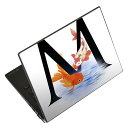 ノートパソコン スキンシール 13.3インチまで対応 汎用ステッカー 2枚セット LAVIE用 FMV用 LIFEBOOK用 Dynabook用 Lenovo用 Thinkbook用 IdeaPad用 HP用 Pavillon用 ENVY用 Elite用 Dell用 Vostro用 Inspiron用 VAIO用 019455 フォント 文字 m アルファベット(2)