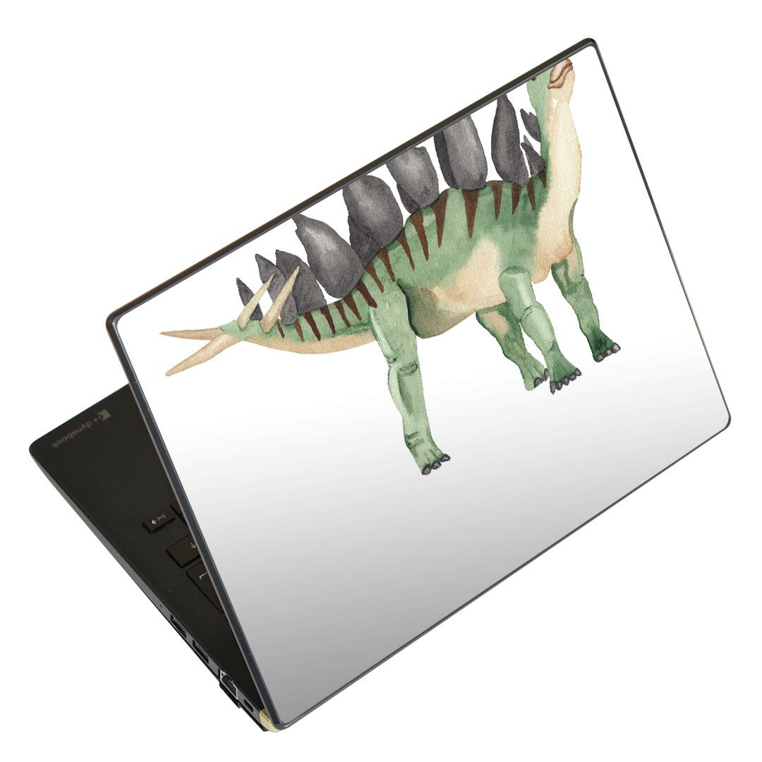 ノートパソコン スキンシール 13.3インチまで対応 汎用ステッカー 2枚セット LAVIE用 FMV用 LIFEBOOK用 Dynabook用 Lenovo用 Thinkbook用 IdeaPad用 HP用 Pavillon用 ENVY用 Elite用 Dell用 Vostro用 Inspiron用 VAIO用 019826 恐竜 恐竜 stegosaurus ステゴサウルス