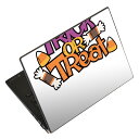 ノートパソコン スキンシール 17インチまで対応 汎用ステッカー 2枚セット LAVIE用 FMV用 LIFEBOOK用 Dynabook用 Lenovo用 Thinkbook用 IdeaPad用 HP用 Pavillon用 ENVY用 Elite用 Dell用 Vostro用 Inspiron用 VAIO用 019998 ハロウィン trick or treat