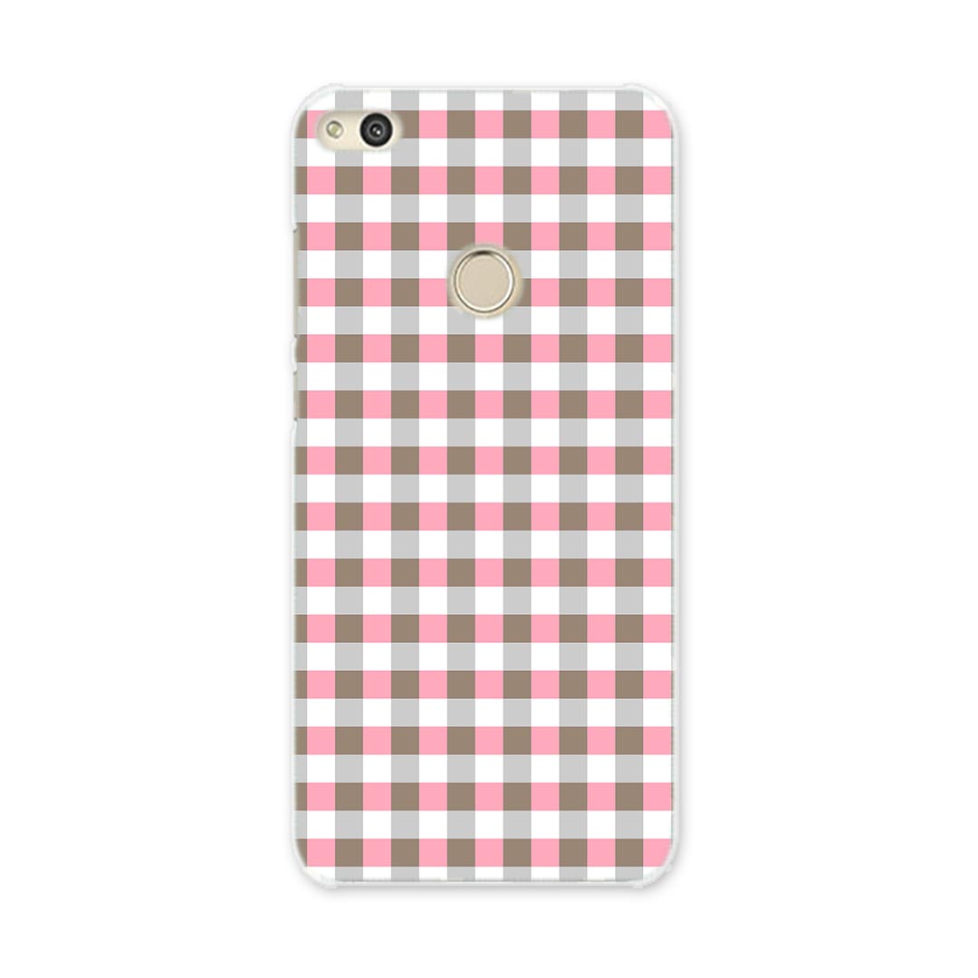 NOVA LITE huawei novalite simfree SIMフリー スマホ カバー ケース スマホケース スマホカバー PC ハードケース チェック　ギンガム　ピンク チェック・ボーダー 000111(2)