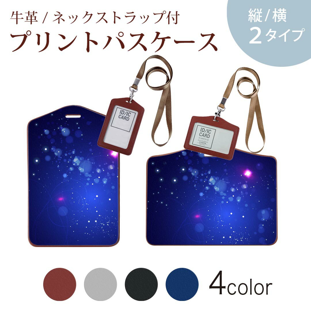 パスケース 定期入れ IC IDカード入れ グレー ブラック ブラウン ネックストラップ付 社員証入れ 通学 通勤 passcase 002227 宇宙　青