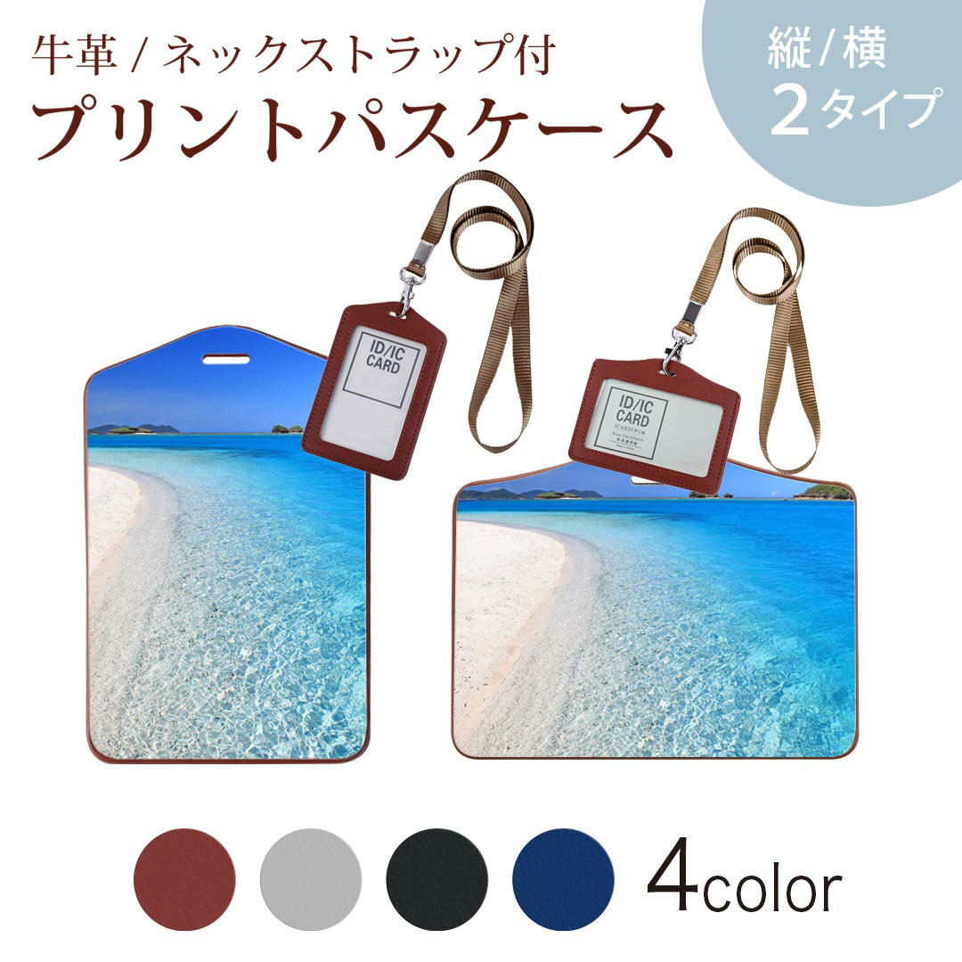 パスケース 定期入れ IC IDカード入れ グレー ブラック ブラウン ネックストラップ付 社員証入れ 通学 通勤 passcase 002778 夏 海 写真