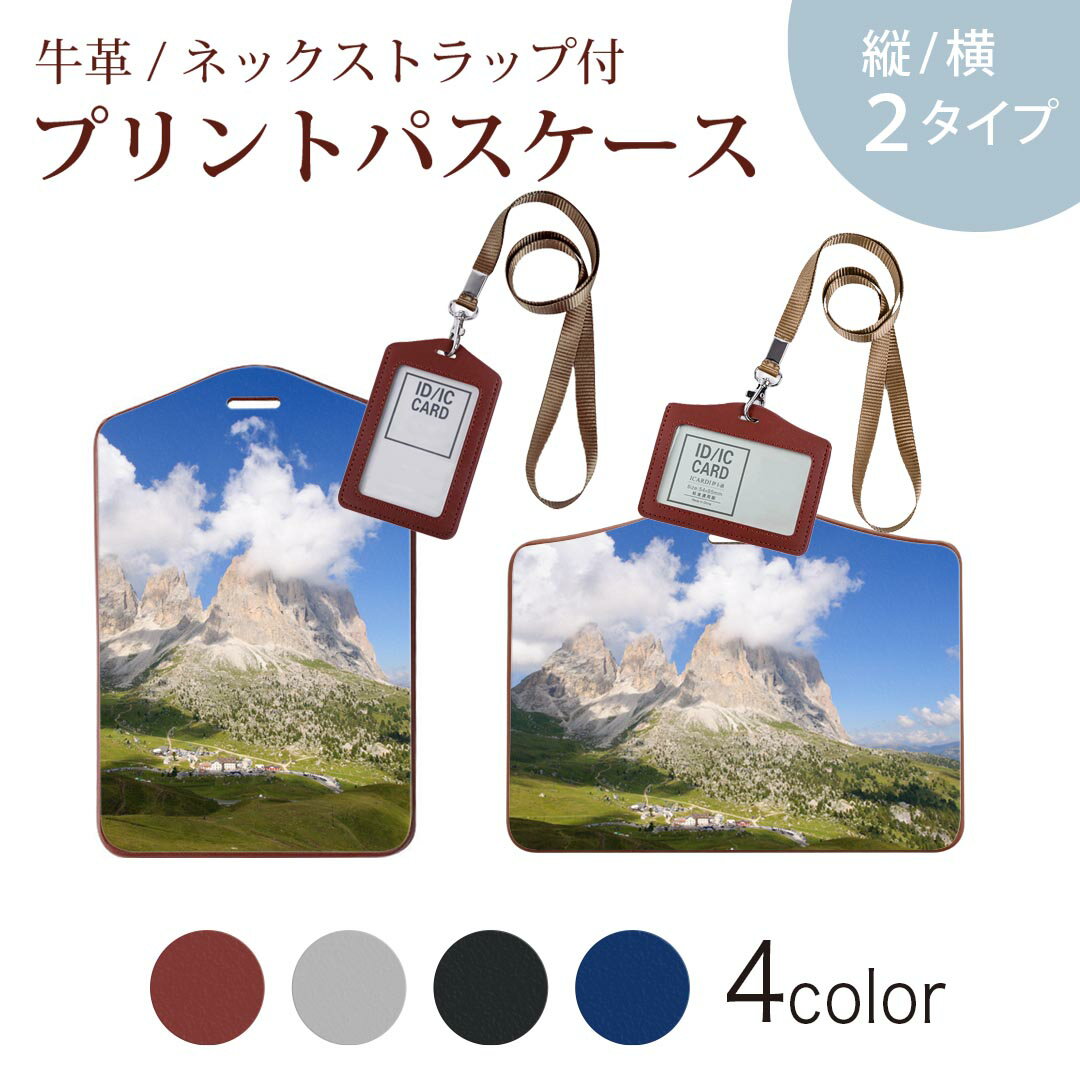 パスケース 定期入れ IC IDカード入れ グレー ブラック ブラウン ネックストラップ付 社員証入れ 通学 通勤 passcase 003260 クール 外国 写真 景色 風景