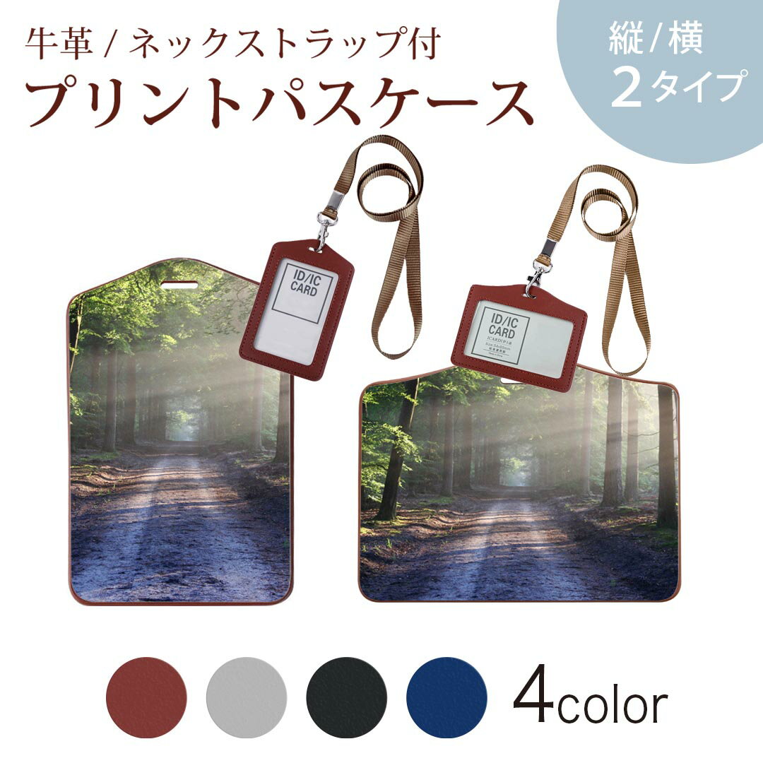 Commuter-Pass Holders, Pass Holders - パスケース 定期入れ IC IDカード入れ グレー ブラック ブラウン ネックストラップ付 社員証入れ 通学 通勤 passcase 022911 風景　木　写真