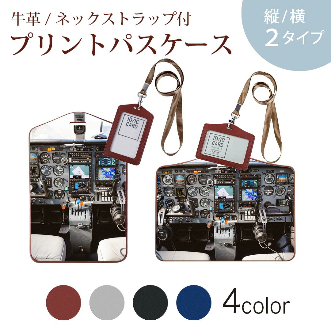 パスケース 定期入れ IC IDカード入れ グレー ブラック ブラウン ネックストラップ付 社員証入れ 通学 通勤 passcase 023140 飛行機　操縦席　写真