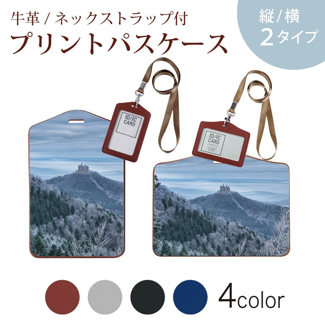 パスケース 定期入れ IC IDカード入れ グレー ブラック ブラウン ネックストラップ付 社員証入れ 通学 ..