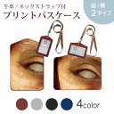 パスケース 定期入れ IC IDカード入れ グレー ブラック ブラウン ネックストラップ付 社員証入れ 通学 通勤 passcase 026195 ホラー ハロウィン 目 Halloween