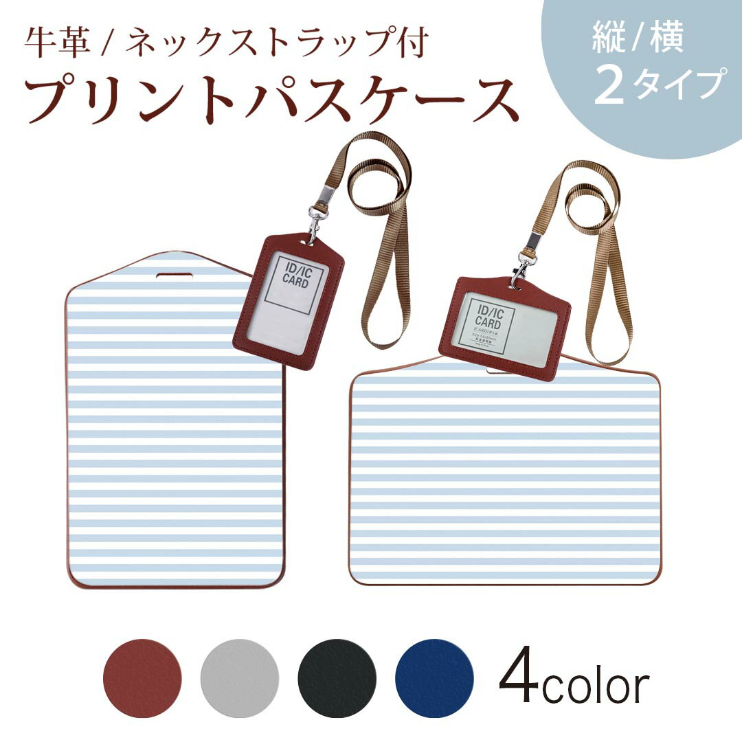 パスケース 定期入れ IC IDカード入れ グレー ブラック ブラウン ネックストラップ付 社員証入れ 通学 通勤 passcase 009044 シンプル　ボーダー　青