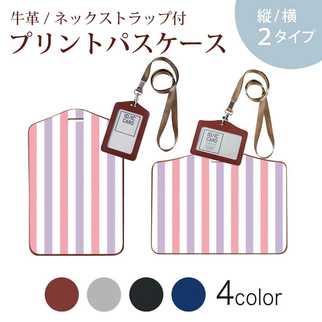 パスケース 定期入れ IC IDカード入れ グレー ブラック ブラウン ネックストラップ付 社員証入れ 通学 通勤 passcase 009113 シンプル　ボーダー　カラフル