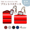 パスケース 定期入れ IC IDカード入れ グレー ブラック ブラウン ネックストラップ付 社員証入れ 通学 通勤 passcase 009209 ボーダー 赤(4)