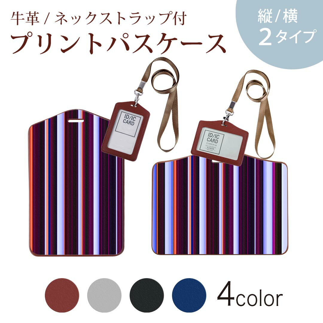 パスケース 定期入れ IC IDカード入れ グレー ブラック ブラウン ネックストラップ付 社員証入れ 通学 通勤 passcase 012405 ストライプ　黒　水色