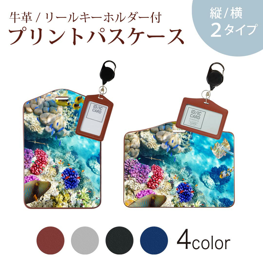 パスケース リールキーホルダー付 定期入れ IC IDカード入れ グレー ブラック ブラウン ネイビー 紛失..