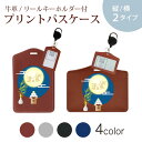 パスケース リールキーホルダー付 定期入れ IC IDカード入れ グレー ブラック ブラウン ネイビー 紛失防止 70cm伸びる 社員証入れ 通学 通勤 passcase 015859 お月見 うさぎ 秋
