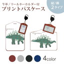 パスケース リールキーホルダー付 定期入れ IC IDカード入れ グレー ブラック ブラウン ネイビー 紛失防止 70cm伸びる 社員証入れ 通学 通勤 passcase 017561 ダイナソー ダイナソー 恐竜 Dinosaur ステゴサウルス(4)