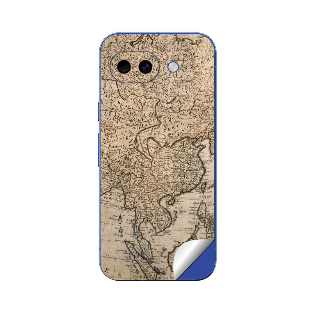 Google Pixel 10/10a/10 Pro/10 Pro XL/10 Pro Fold 対応 スキンシール きせかえ 背面 保護 カバー ステッカー スマホ おしゃれ 貼るだけ 同柄2枚入り igsticker 古地図 世界地図 037788