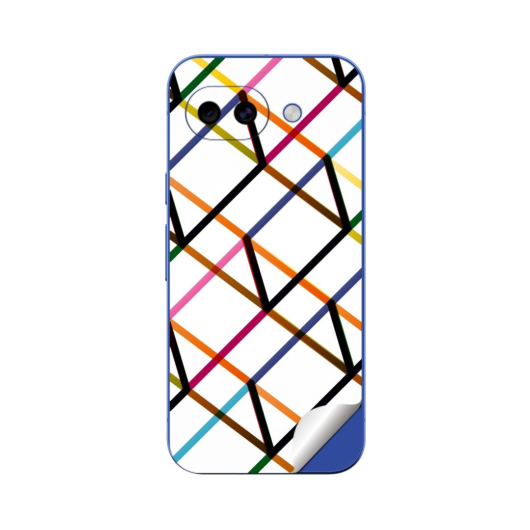 Google Pixel 10/10a/10 Pro/10 Pro XL/10 Pro Fold 対応 スキンシール きせかえ 背面 保護 カバー ステッカー スマホ おしゃれ 貼るだけ 同柄2枚入り igsticker カラフル　模様 006136