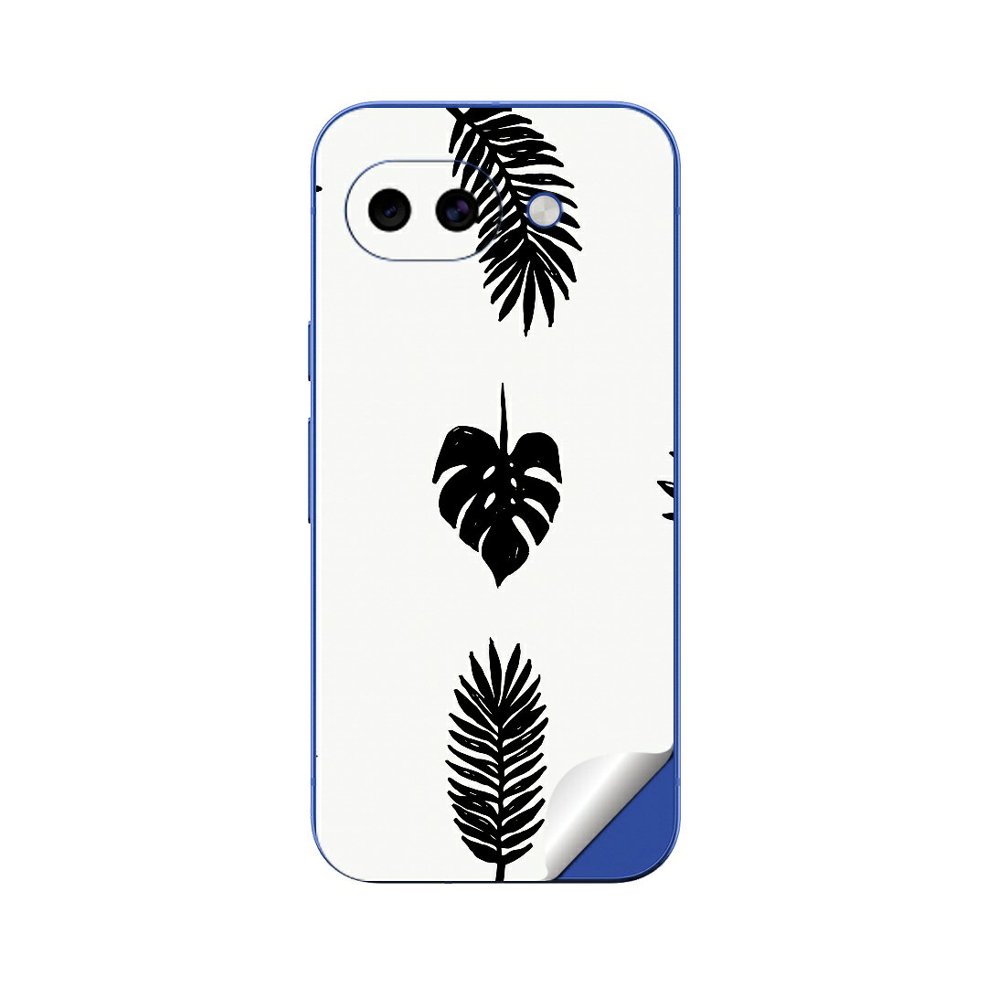 Google Pixel 10/10a/10 Pro/10 Pro XL/10 Pro Fold 対応 スキンシール きせかえ 背面 保護 カバー ステッカー スマホ おしゃれ 貼るだけ 同柄2枚入り igsticker 夏　トロピカル　リーフ 013912