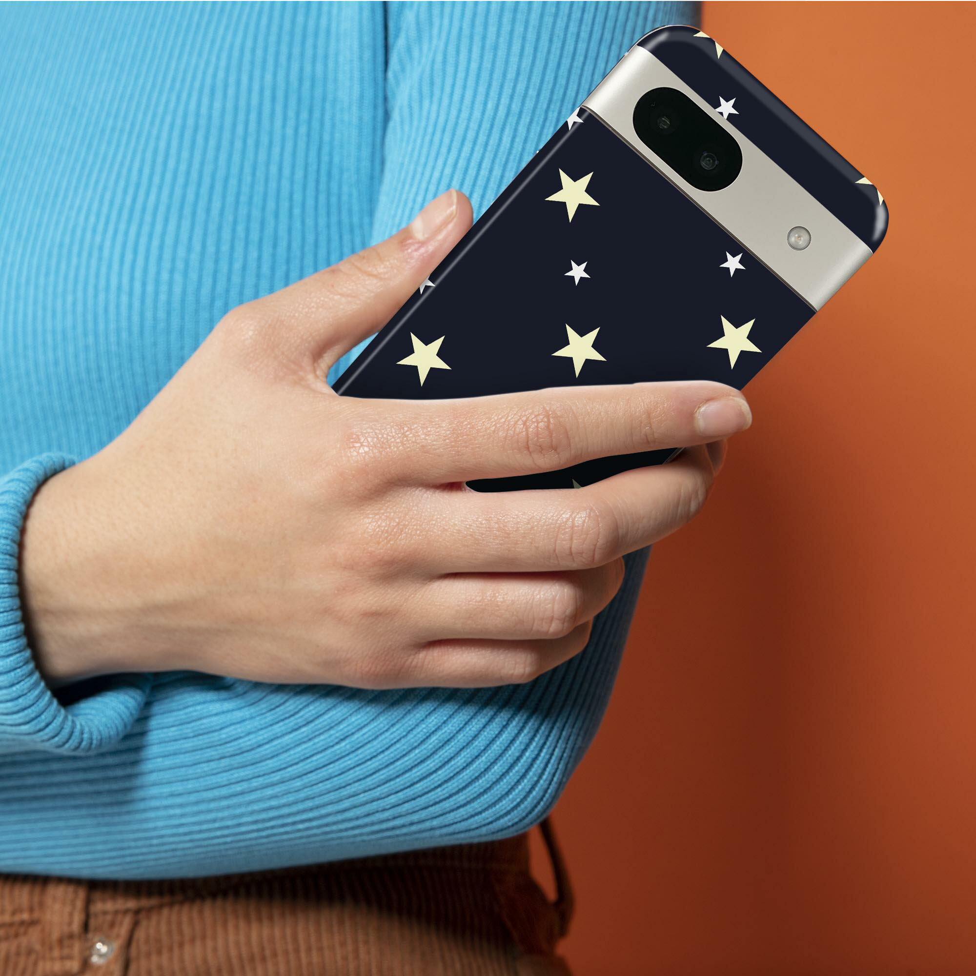 Pixel 8a 用 スキンシール pixel8a 全面スキンシール フル 背面 側面 ステッカー 保護シール 2枚入り 星　紺　ネイビー　010665 2