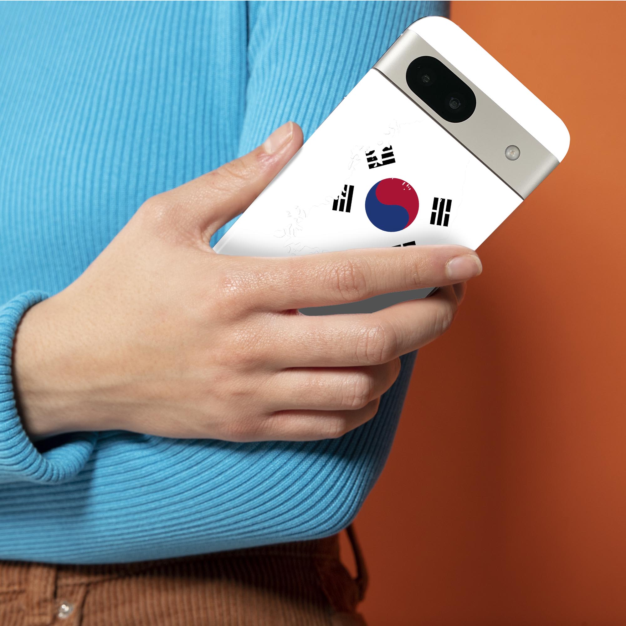 スマコレのPixel 8a 用 スキンシール pixel8a 全面スキンシール フル 背面 側面 ステッカー 保護シール 2枚入り south_korea 韓国　018951｜アングル2
