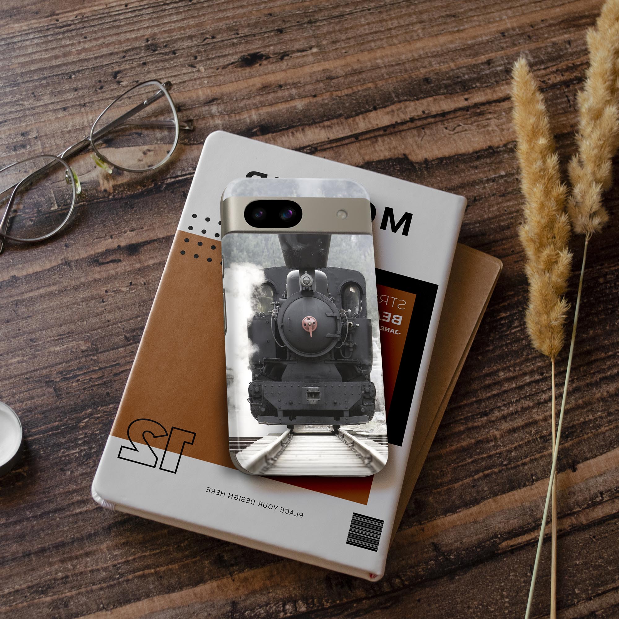 Pixel 8a 用 スキンシール pixel8a 全面スキンシール フル 背面 側面 ステッカー 保護シール 2枚入り 機関車　電車　000887