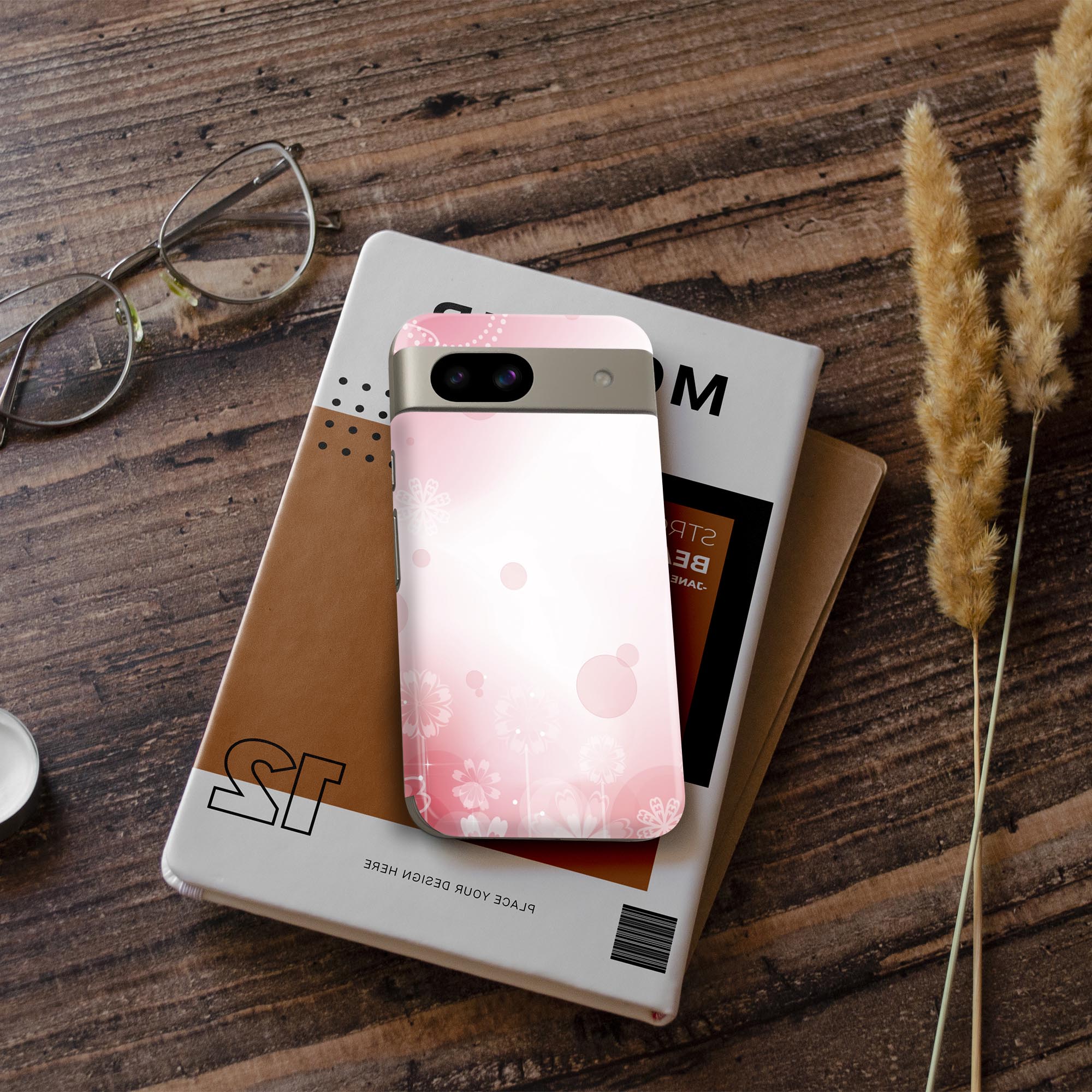 Pixel 8a 用 スキンシール pixel8a 全面スキンシール フル 背面 側面 ステッカー 保護シール 2枚入り 花　　ピンク　001997