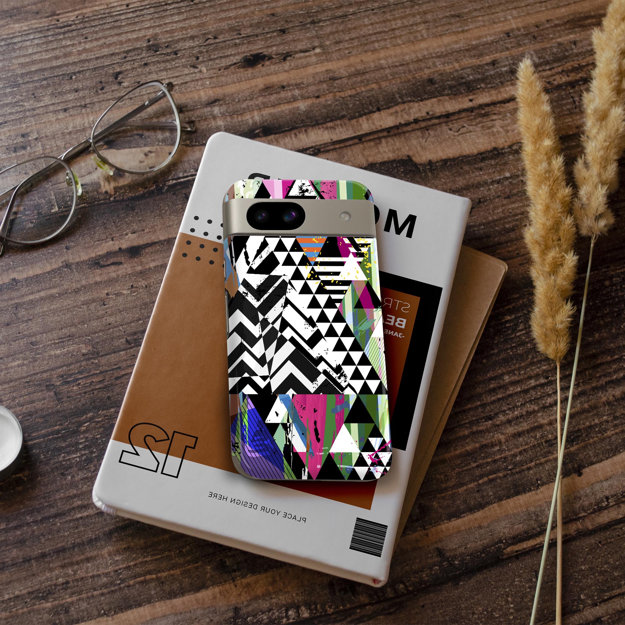 Pixel 8a 用 スキンシール pixel8a 全面スキンシール フル 背面 側面 ステッカー 保護シール 2枚入り カラフル　模様　006966