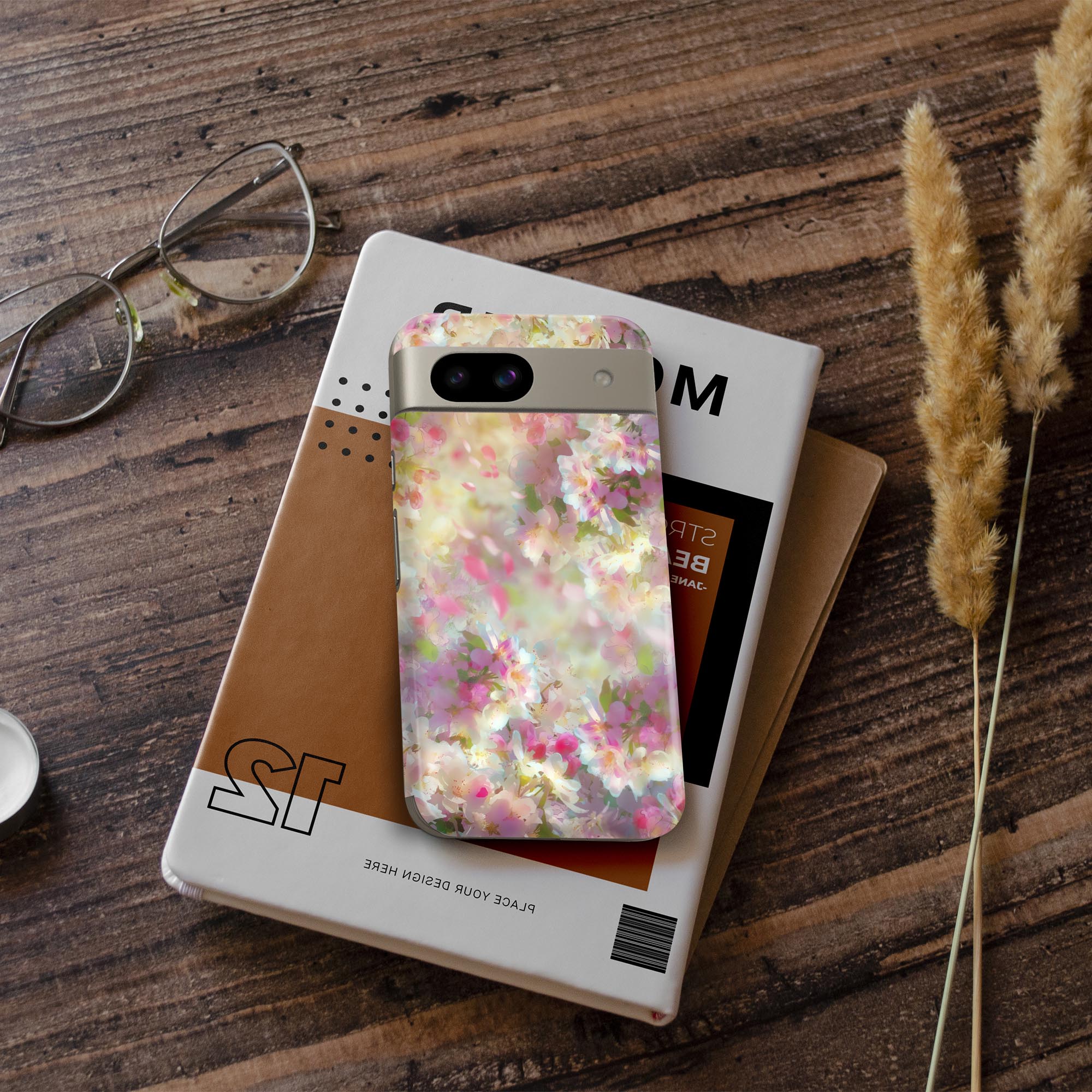 スマコレのPixel 8a 用 スキンシール pixel8a 全面スキンシール フル 背面 側面 ステッカー 保護シール 2枚入り 花　さくら　ピンク　012211｜アングル3