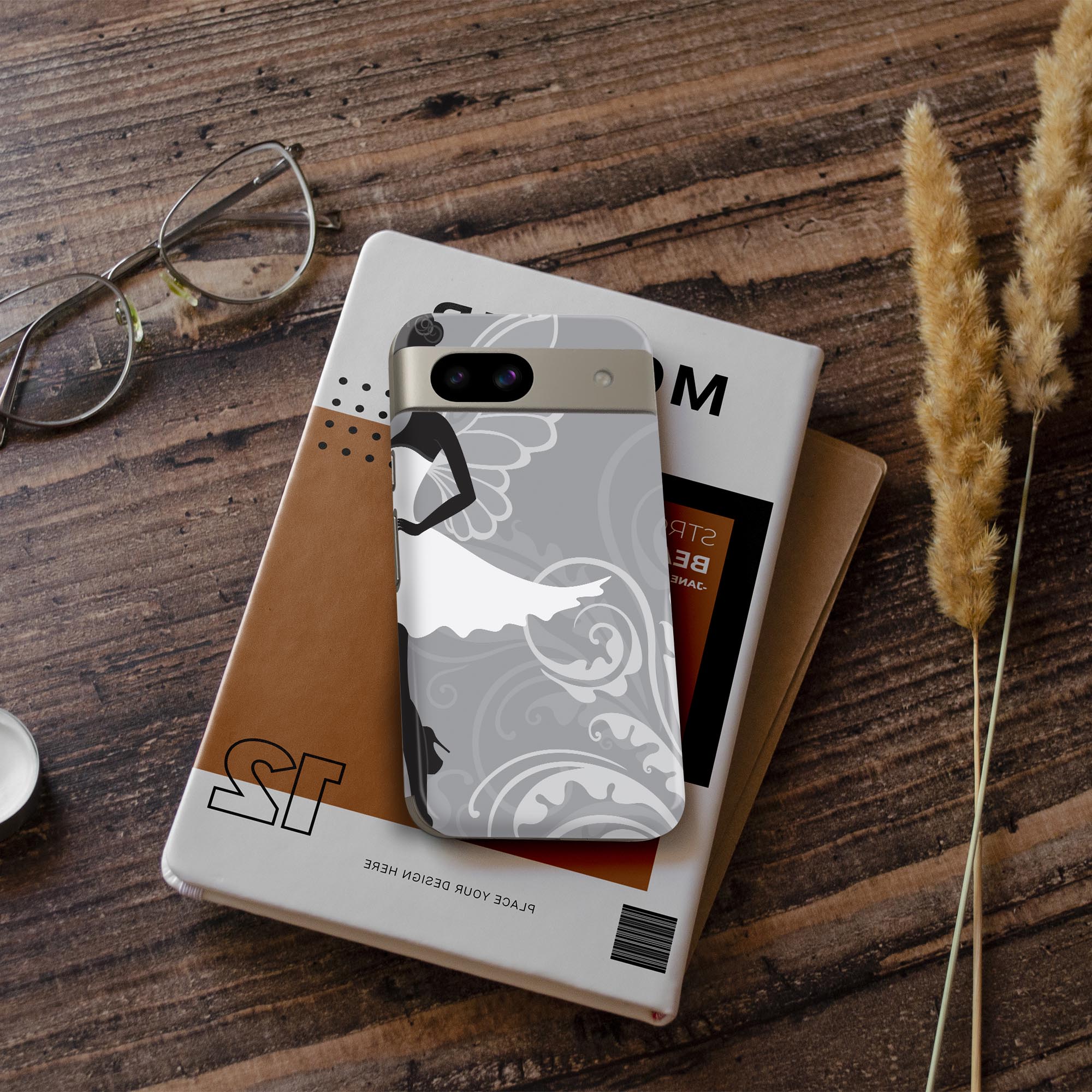 Pixel 8a 用 スキンシール pixel8a 全面スキンシール フル 背面 側面 ステッカー 保護シール 2枚入り 女性　妖精　イラスト　012269